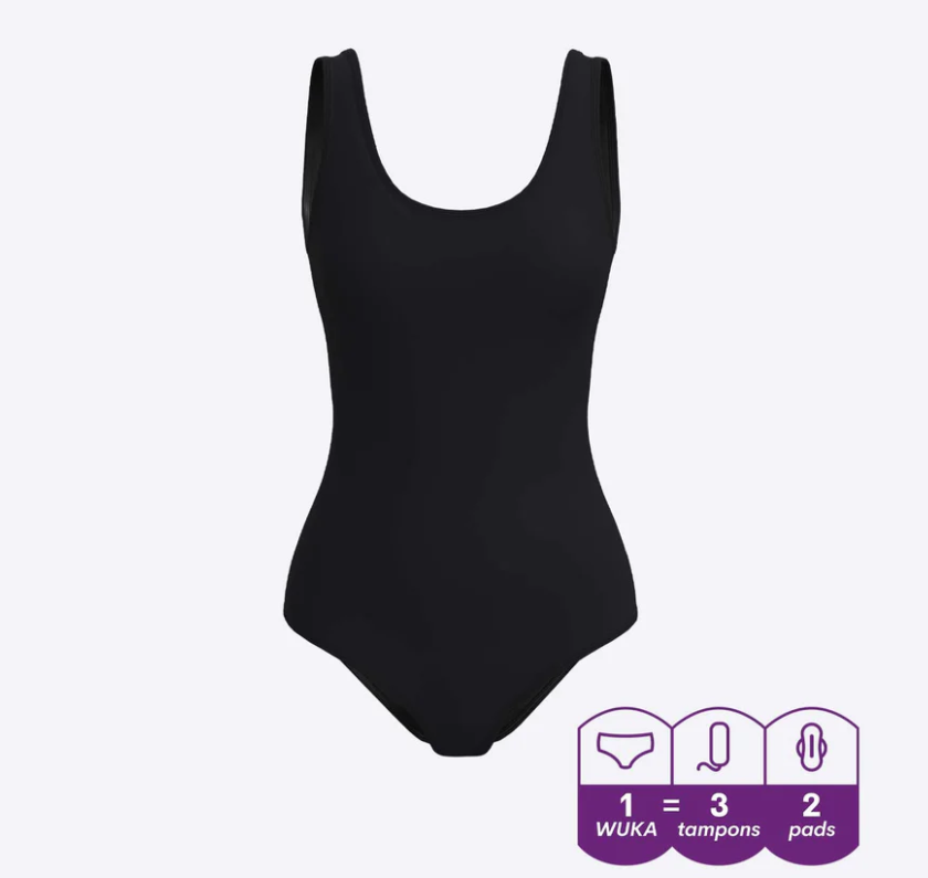 DUMMY - WUKA Traje de Baño BackFree  flujo medio Negro - XS